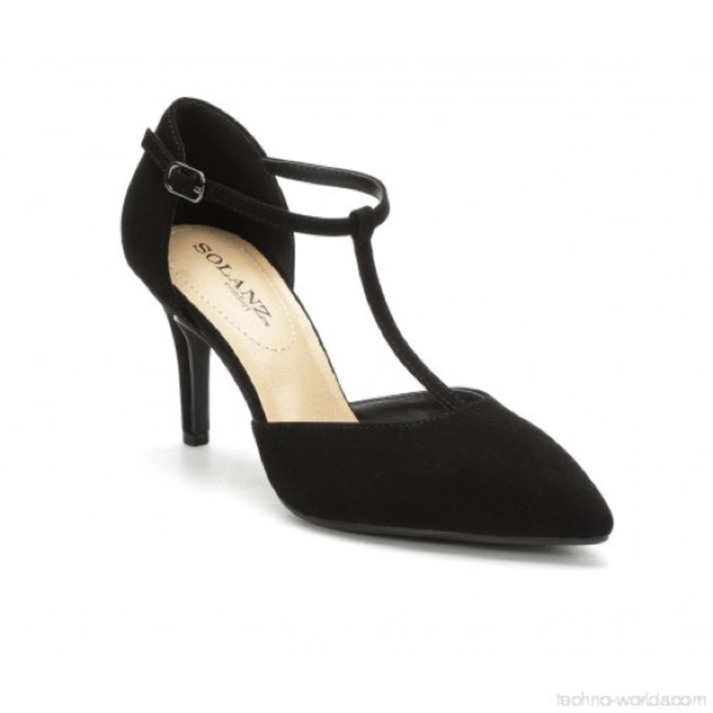 Black t-strap heels